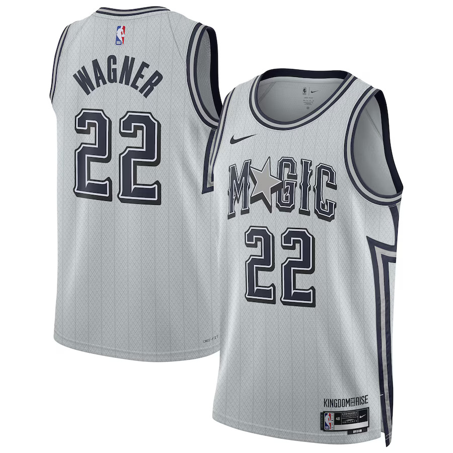 Men Orlando Magic #22 Franz Wagner Nike Silver City Edition 2024-25 Swingman Player NBA Jersey->orlando magic->NBA Jersey